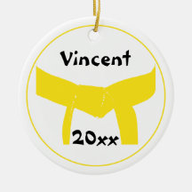 Ornement rond de ceinture jaune faite sur commande
