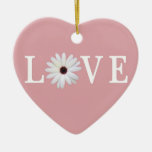 Ornement rose d'amour de marguerite