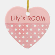 Ornement rose personnalisé de bébé
