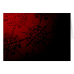 Ornement rouge cartes de vœux