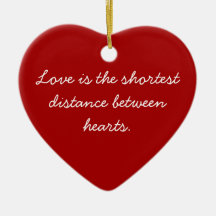 Ornement rouge de sentiment de coeur