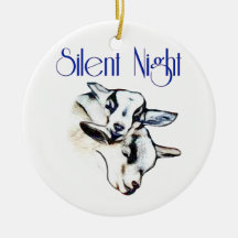 Ornement silencieux de Noël de chèvre de nuit