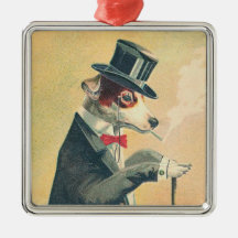 Ornement victorien de Noël de chien