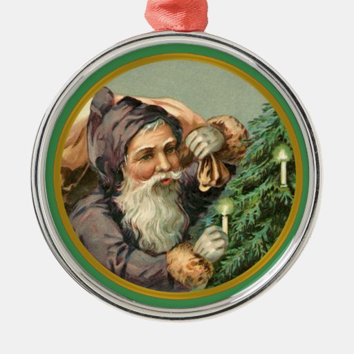 Ornement vintage d'arbre de Noël du père noël