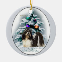 Ornements d'arbre de Noël de Shih Tzu