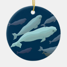 Ornements de baleines de beluga et cadeaux de Mari