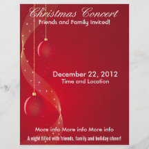 Ornements de rouge de concert de Noël Prospectus