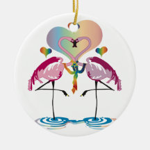 Ornements gais de flamants