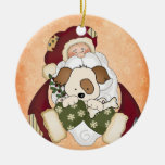 Ornements mignons du père noël et de chien