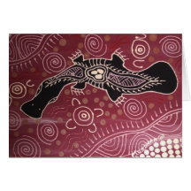 Ornithorynque rêvant le rouge par Mundara Koorang Carte