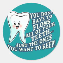 Orthodontiste d'hygiéniste de dentiste adhésifs ronds