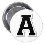 Orthographiez-le la lettre initiale A dans le bout Badge Avec Épingle
