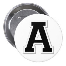 Orthographiez-le la lettre initiale A dans le bout Badge Avec Épingle