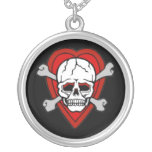 Os croisés de crâne dans l'art vintage de tatouage pendentif