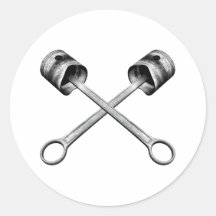 Os croisés de piston autocollants
