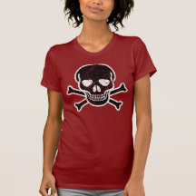 Os de crâne et de croix, cru, noir t-shirts