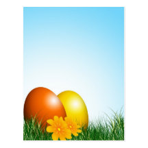 Ostereier motif carte postale