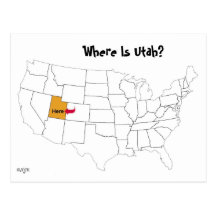 Où est l'Utah ? Carte Postale