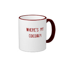 Où est mon cacao/est ce mon cacao ? Tasse
