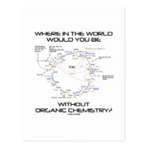 Où seriez-vous de la chimie organique ? carte postale