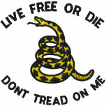 Ouatine brodée par drapeau de Gadsden Veste