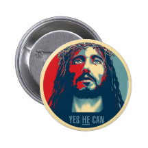 Oui IL peut - bouton arrondir - 1,25" - 6" Badges Avec Agrafe