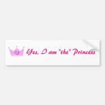 Oui, je suis "" l'autocollant de princesse Long Autocollant Pour Voiture