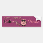 Oui je suis un porc de culture autocollants pour voiture