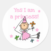 Oui je suis une princesse autocollant