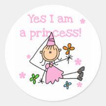 Oui je suis une princesse autocollants