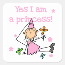 Oui je suis une princesse autocollants