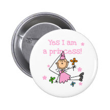 Oui je suis une princesse badge avec épingle