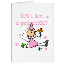 Oui je suis une princesse carte de vœux