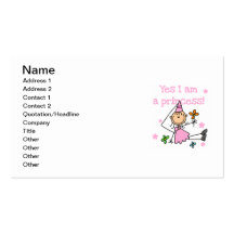 Oui je suis une princesse cartes de visite personnelles