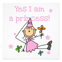 Oui je suis une princesse cartons d'invitation personnalisés