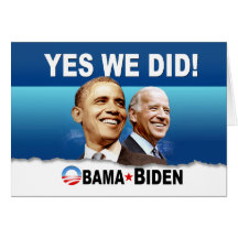 Oui nous avons fait ! Obama - Biden Carte De Vœux