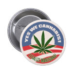 Oui nous cannabis ! pin's avec agrafe