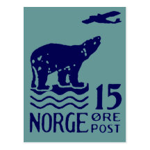 Ours blanc 1925 norvégien cartes postales