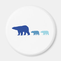Ours blanc bleu aimant pour réfrigérateur