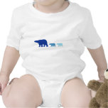 Ours blanc bleu t-shirt