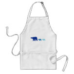 Ours blanc bleu tabliers