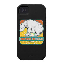Ours blanc de délivrance animale coques iPhone 4/4S