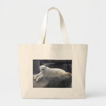 Ours blanc de détente sac