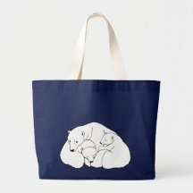 Ours blanc et sac fourre-tout à art de faune de sa