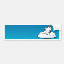Ours blanc Lounging_bmprstkr Autocollant Pour Voiture