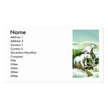 Ours blanc modèle de carte de visite