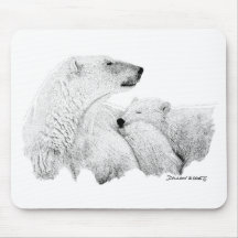 Ours blancs tapis de souris