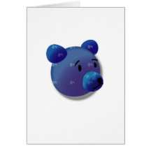 Ours bleu bleu cartes de vœux