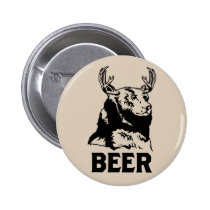 Ours + Cerfs communs = bière badges publicitaires