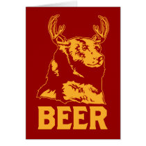 Ours + Cerfs communs = bière cartes